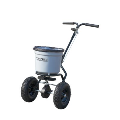 Yard Commander 50 lb. Capacity 10,000 sq. ft. Push Behind Broadcast Spreader, Corrosion Resistant Hopper, Adjustable Drop Rate