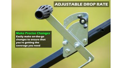 Image showing  50 lb. Capacity 10,000 sq. ft. Push Behind Broadcast Spreader, Corrosion Resistant Hopper, Adjustable Drop Rate