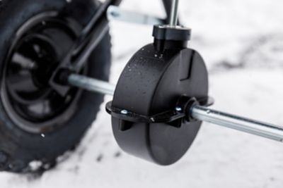 Image showing 9 th Yard Commander 50 lb. Capacity 10,000 sq. ft. Push Behind Broadcast Spreader, Corrosion Resistant Hopper, Adjustable Drop Rate