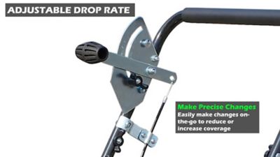 Image showing 6 th Yard Commander 60 lb. Capacity 15,000 sq. ft. Push Behind Drop Spreader, Corrosion Resistant Hopper, 22 in. Spread Pattern