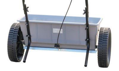 Image showing 7 th Yard Commander 60 lb. Capacity 15,000 sq. ft. Push Behind Drop Spreader, Corrosion Resistant Hopper, 22 in. Spread Pattern