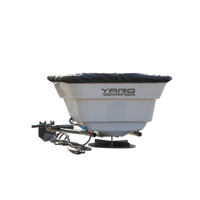 Yard Commander 12V 80lb. ATV/UTV Spreader - Mounts to Front/Rear Utility Rack - Adjustable Drop Rate - Included Hopper Cover