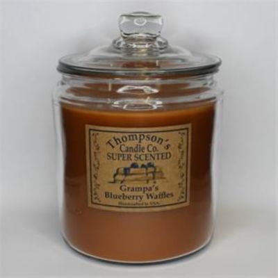Thompson's Candle Co. Grandpa's Blueberry Waffles Scented 3-Wick Heritage Jar Candle, 60 oz.