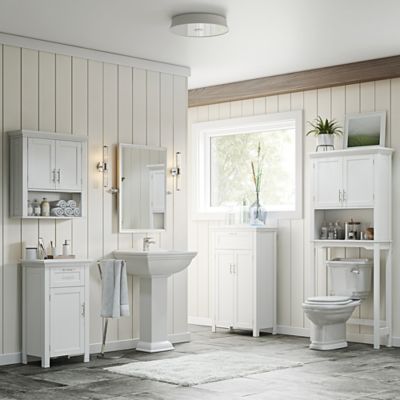 Image showing 5 th RiverRidge Home Somerset Single Door Floor Cabinet, White