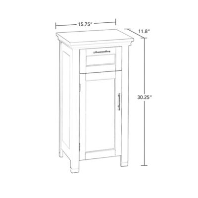 Image showing  Somerset Single Door Floor Cabinet, Gray