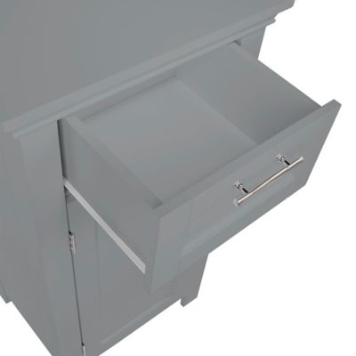 Image showing 8 th RiverRidge Home Somerset Single Door Floor Cabinet, Gray