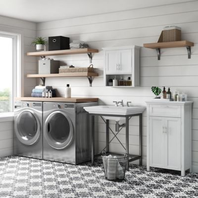 Image showing  Somerset Two-Door Floor Cabinet, White
