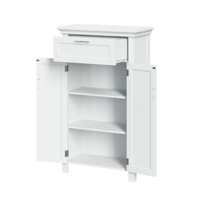 Image showing 8 th RiverRidge Home 23.6 in. W x 40.25 in. H x 11.81 in. D Somerset 2-Door Floor Cabinet, White