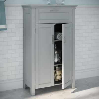 Image showing  Somerset Two-Door Floor Cabinet, Gray