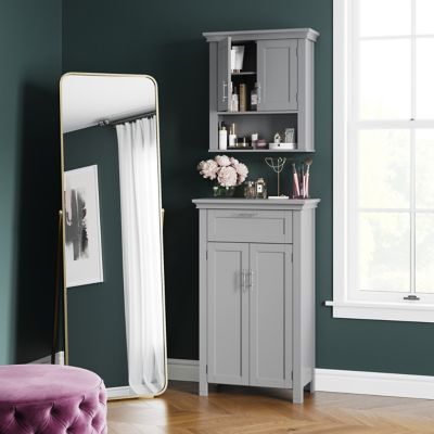 Image showing  Somerset Two-Door Floor Cabinet, Gray
