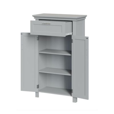 Image showing 7 th RiverRidge Home 23.6 in. W x 40.25 in. H x 11.81 in. D Somerset 2-Door Floor Cabinet, Gray