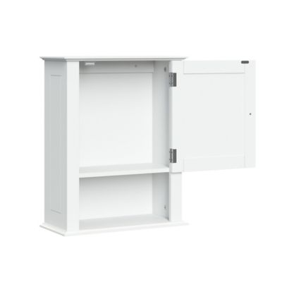Image showing 5 th RiverRidge Home Ashland Single Door Wall Cabinet, White