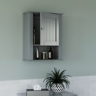 Image showing  Ashland Single Door Wall Cabinet, Gray