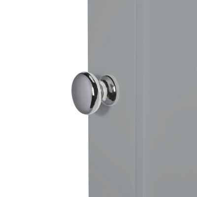 Image showing 6 th RiverRidge Home Ashland Single Door Wall Cabinet, Gray