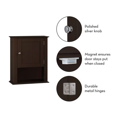 Image showing  Ashland Single Door Wall Cabinet, Espresso