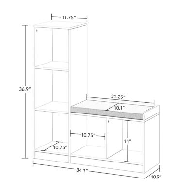 Image showing  Kids 5-Cubby Storage Bench