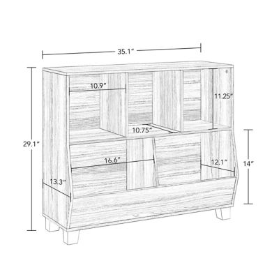 Image showing  35 in. Kids Catch-All Multi-Cubby Toy Organizer
