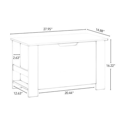 Image showing  Book Nook Kids Toy Storage Box with Bookracks