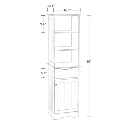 Image showing  Ashland Tall Cabinet, Gray
