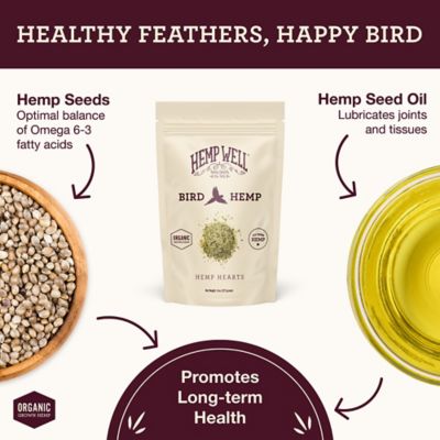 Image showing  Bird Hemp Hearts - 8 oz