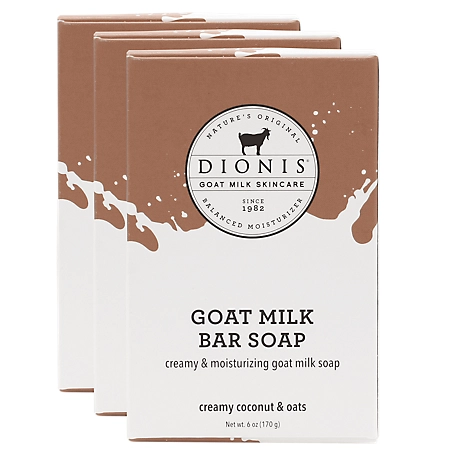 Dionis Goat Milk Skincare Creamy Coconut & Oats Bar Soap Bundle