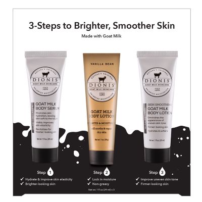 Dionis Goat Milk Skincare Vanilla Bean 3-Step Goat Milk Set