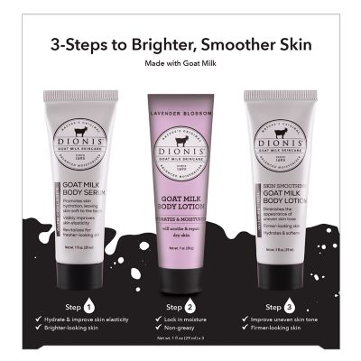 Dionis Goat Milk Skincare Lavender Blossom 3-Step Goat Milk Set