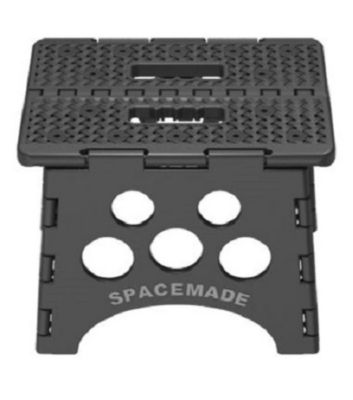 Spacemade 9 in. Folding Step Stool, Black, SS-9