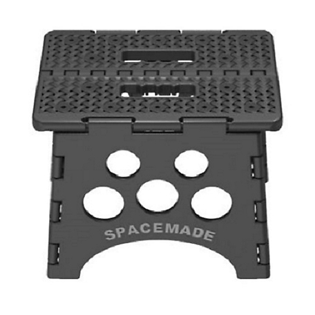 Spacemade 9 in. Folding Step Stool, Black, SS-9