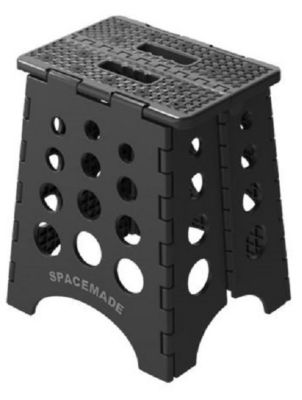 Image showing  15 in. 385 lb. lb. Capacity Folding Step Stool, Black, SS-15