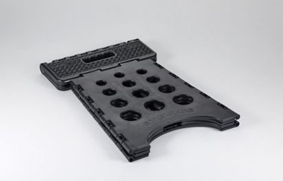 Image showing  15 in. 385 lb. lb. Capacity Folding Step Stool, Black, SS-15