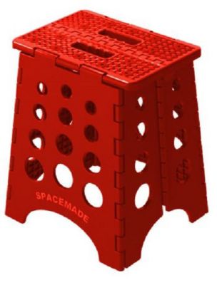 Spacemade 15 in. Folding Step Stool, Red, SS-15R