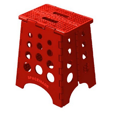 Spacemade 15 in. Folding Step Stool, Red, SS-15R