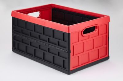 Spacemade 12 gal. Folding Crate, Red, 4612R