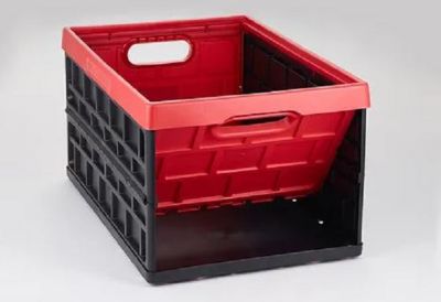 Image showing  12 gal. Folding Crate, Red