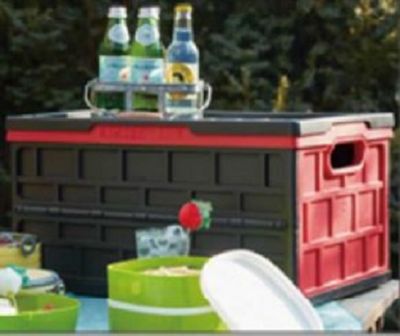 Image showing  12 gal. Folding Crate, Red