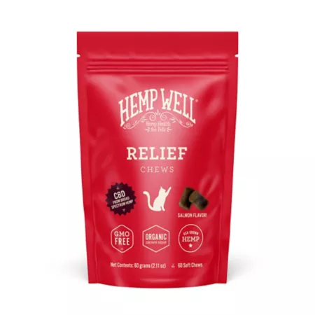 Hemp Well Pain Relief Soft Chews for Cats 60 ct Cat Hip & Joint Care