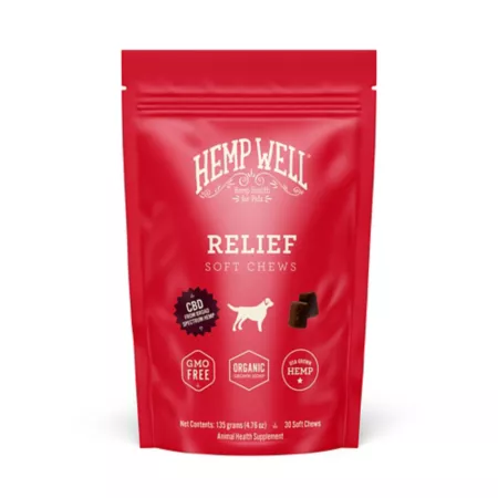 CBD Hemp Well Pain Relief Chewable Supplements for Dogs 30 ct Dog Hip & Joint Care