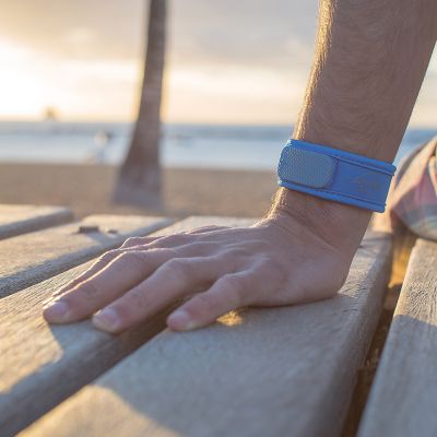 Image showing  Refillable Mosquito Repellent Wristband Blue