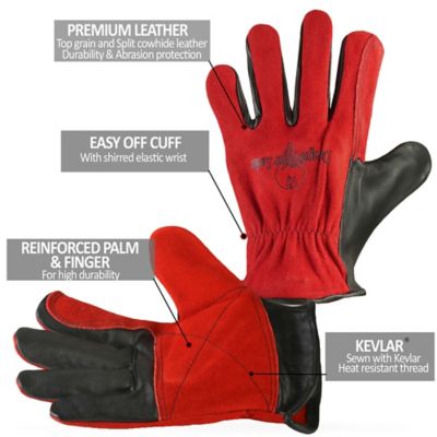 Image showing  Reinforced Leather Driver Work & Welding Glove