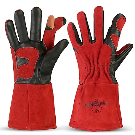 Strongarm Grain Cowhide Removable Finger Welding & Work Glove