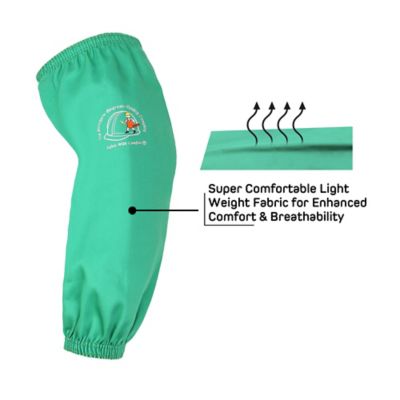 Image showing  Green Fire-Resistant Cotton Welding Sleeve 21 Inch