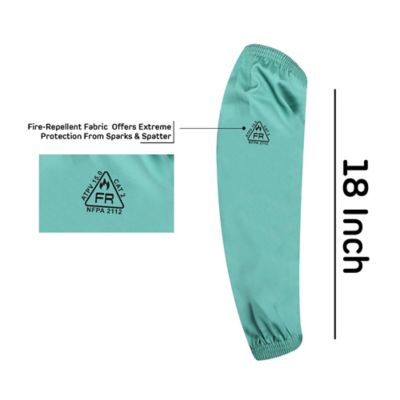 Image showing  Green Fire-Resistant Cotton Sleeves 18 3Pk