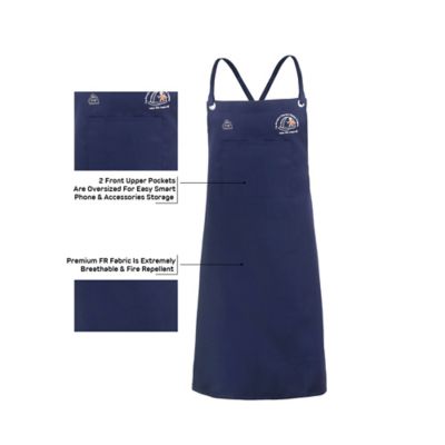 Image showing  Blue Fire-Resistant Twill Apron 24x36