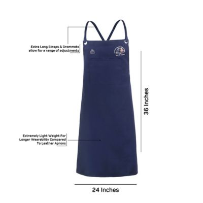 Image showing  Blue Fire-Resistant Twill Apron 24x36