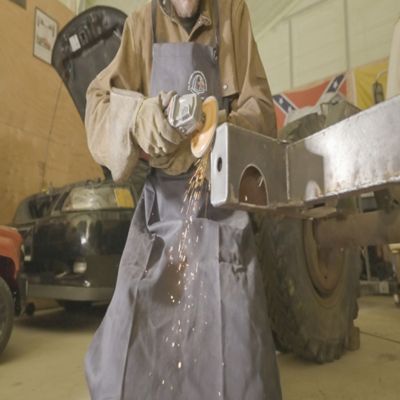 Image showing  Blue Fire-Resistant Twill Apron 24x36