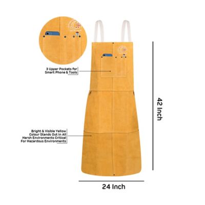 Image showing  Extra Larger Leather Apron 24x42