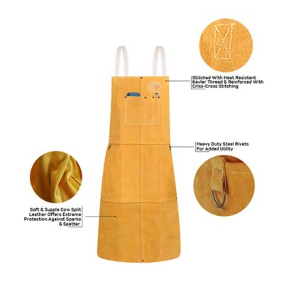 Image showing  Extra Larger Leather Apron 24x42