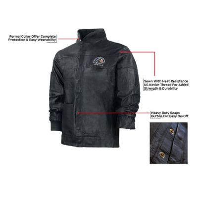 Image showing  Grain Cow Hide Heavy Duty Leather Welding Jacket
