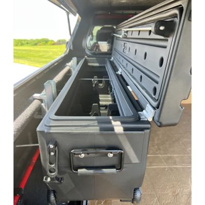 Image showing  Humpstor Truck Bed Storage Box fits Trucks with Toppers Black Heavy-Duty Side Tool Box